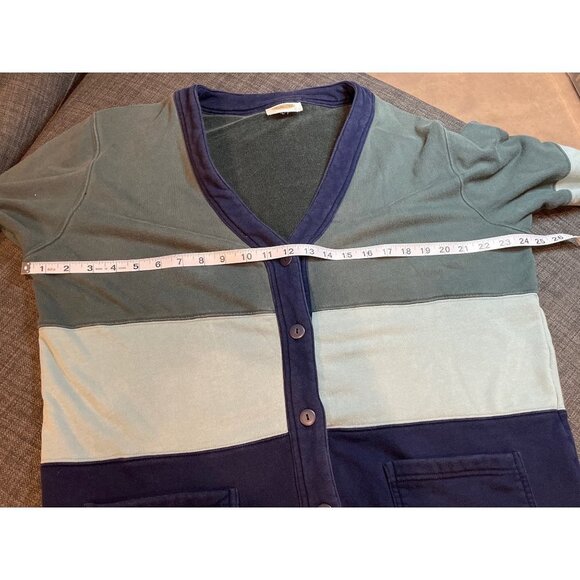 Talbots Vintage V-Neck Cardigan Wide Striped Sweater - Picture 6 of 7